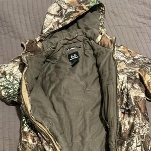 Camo Hooded Utility Jacket in Brown and Green
